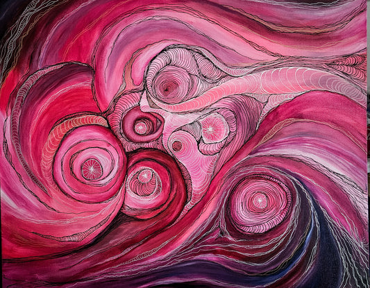 Energetic flow - Giclee print of an original painting