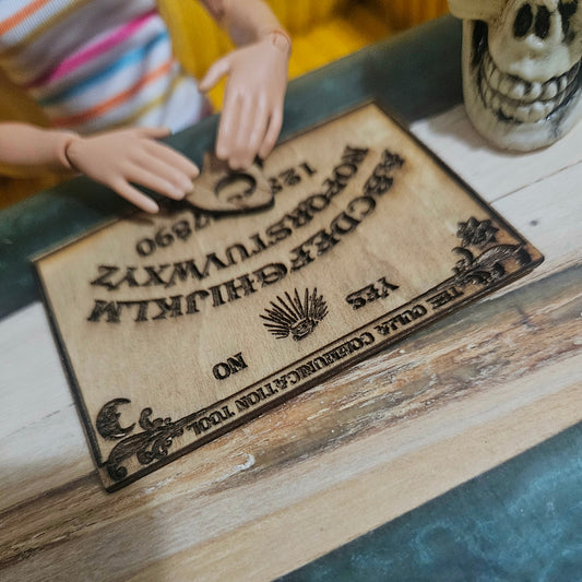 Custom wooden Barbie Ouija Board